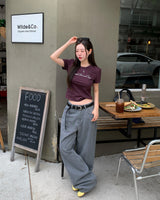[ORIGINAL] レスコットンレタリングショートスリーブTシャツ