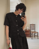 Avek tweed short sleeves jacket