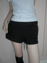 [Limited quantity] Coquette Lace Shirred Fold-Over Shorts