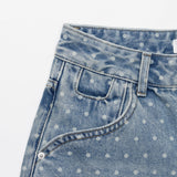 4パートデストロイドドットデニムパンツ code 21102