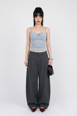 GATHERED KNOT STRAP TANK (MINT)