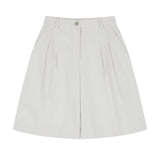 Cotton Washing Half Pants Ivory