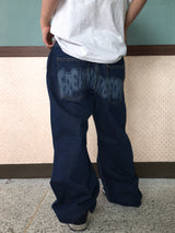 ヴィンテージバックプリントデニムパンツ
