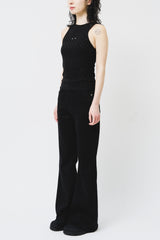 (W) Dot Black Sleeveless