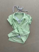 ダンシングオーキッド スタンダード スリムフィット PK Tシャツ (tropical green) 2サイズ