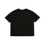 オーバーサイズシルケットスクープネックTシャツ BLACK