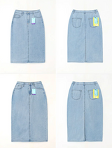 Sundy Charlang クールデニムロングスカート [ショート & ベーシックセレクション] Lyocell Fabric