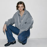 Two way nylon jumper Gray