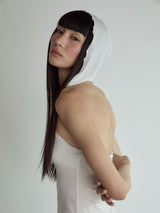 Hood Sleeveless Top_White