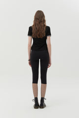 LINEポイントショートレギンス [BLACK]