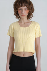 Ribbed half knit_yellow