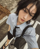 ホルデンストライプクロップシャツ