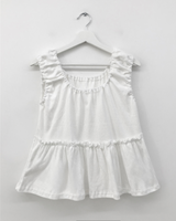 Meadow punched frill sleeveless top (2color) 