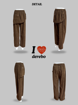 Corduroy Banded Layered Pants