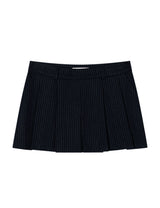 ストライプ プリーツ パンツ(NAVY)