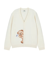Peeking teddy cardigan [IVORY]