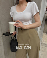 [MADE] Motsu U-neck Short-sleeved T-shirt