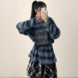 ENK ヒップストリート ダンガラ リブ ロングスリーブ Tシャツ