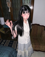 (2color) Candy Stripe Tiered Check Long Skirt