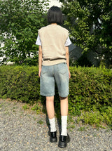 クラシックビンテージハーフレングスデニムパンツ code 18202