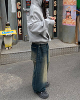 Double back pocket denim pants