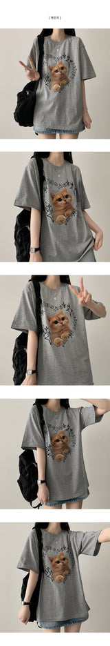 Heart Cat 半袖Tシャツ
