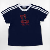 ドット チェリー セミクロップ Tシャツ - 6カラー