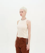 SIDE LACE STRING SLEEVELESS (IVORY)