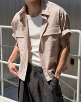 [S/S] クロップポケットチェックシャツ(3color)
