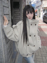 Bue Double-Button Short Trench Jacket