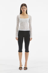 LACE SQUARE TOP /  WHITE
