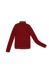 Frill Basic Turtleneck [Wine]