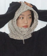 PolarFleece Balaclava (Mini dot grey)
