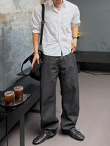 D-ring non-fade regular denim pants