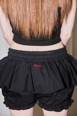  SCHNEE LOGO BLOOMER SKIRT - BLACK