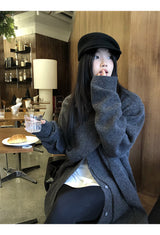ケープマフラールーズフィットニットカーディガン