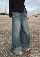 カフィードワイドデニムパンツ