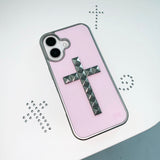 [MADE]pink stud cross case