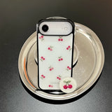 [MADE][Glass Bumper Case] Cherry Embroidered Knit Case
