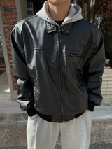 Core leather herrington jacket