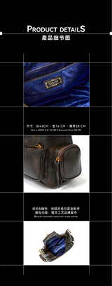 “CORDOVAN” Horn  Biker Bag