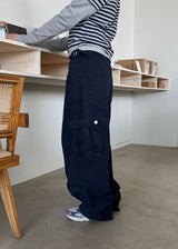 POCKET BUTTON CARGO PANTS