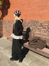 ダウンリニングコーデュロイワイドパンツ