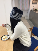 レシストライプ起毛ビーニー(2c)