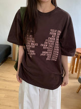 [unisex] ムートレタリングオーバー半袖Tシャツ