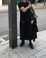 No.1794 R muscle side snap half T (3color)