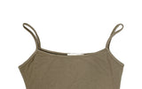 Arton See-through One-Shoulder Knit Belt Sleeveless Set