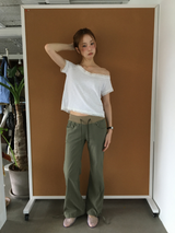 Las Lace Off-shoulder T-shirt (3color)
