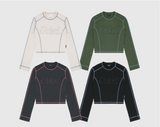 ODSDカットオフカバーステッチセミクロップTシャツ