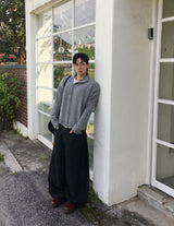 No.1435 バックポケットワイドデニムパンツ